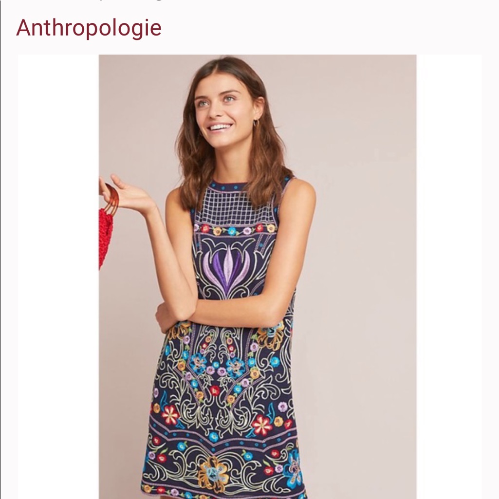 Maeve Kira Embroidered Tunic Dress - Xs